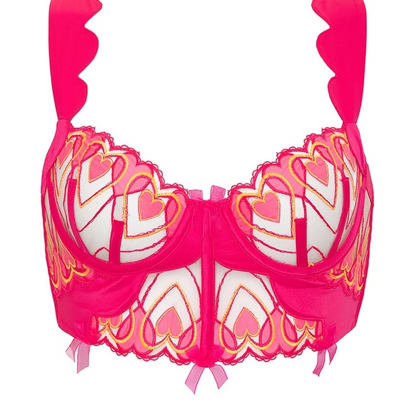 Set FOR LOVE & LEMONS Graphic Hearts Bustier Top and thong - Picture 3 of 11